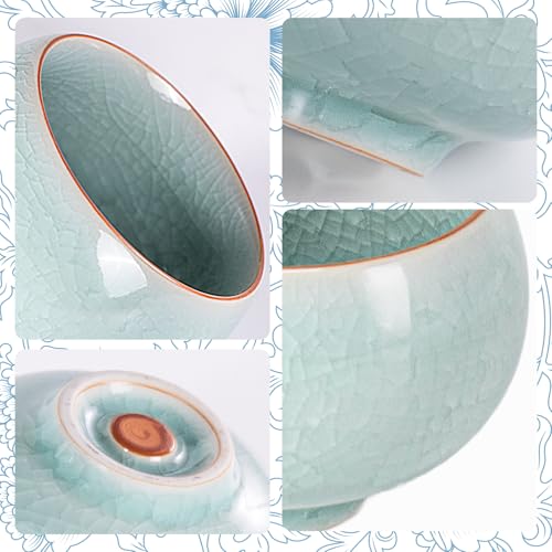 KAMMAK Japanese Tea Cups, 4.7 Oz Small Handmade Ceramic Teacups, Set of 2 - style: GN07