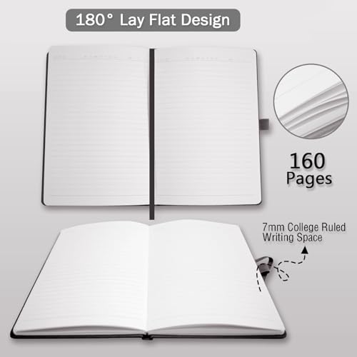 Heture Hardcover Black Notebooks, A5 Lined Notebook for Work 12 pack - color: Black, size: 12 Pack
