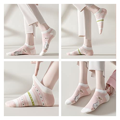 Cute Animals/Flowers Patterned Ankle Socks for Women - color: 20 Pairs-all