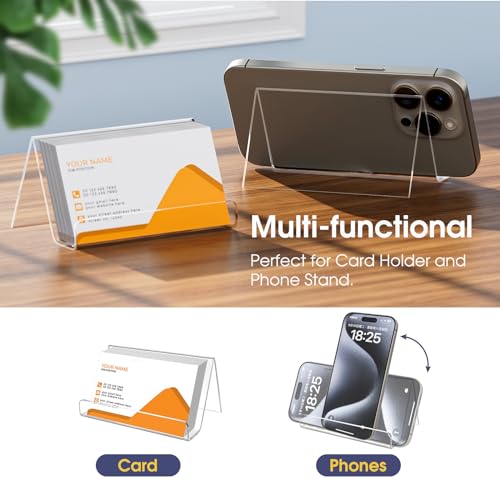 MaxGear Acrylic Business Card Holder 3 Pack