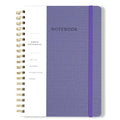 Spiral Notebook - 7.24" x 10" College Ruled Journal with Inner Pockets and 180 Pages, PU Leather Cover Business Journal, Twin-Wire Binding Notebook Perfect for Office & Home School Supplies Violet - color: 005-Violet-1pack, size: B5-180 pages