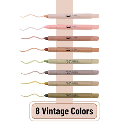 Mr. Pen- No Bleed Gel Highlighters, Assorted Colors, 8 Pack - color: Vintage Colors, size: 8 Pack