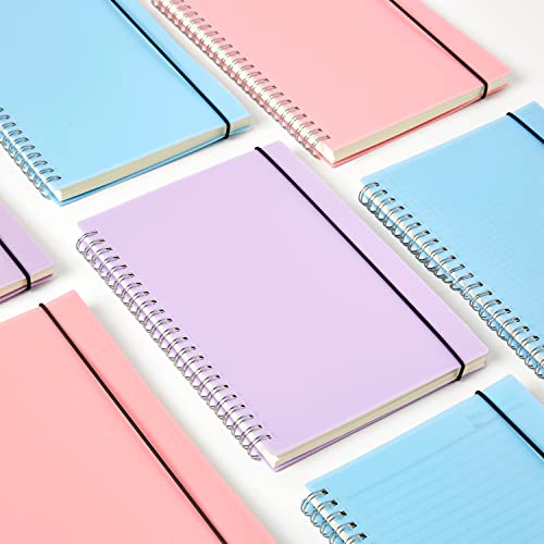 MSTONAL 3 Pack Spiral Graph Notebook Square Grid B5 Size 7.6"x10" - size: B5 (7.6"x10"), style: Graph Grid