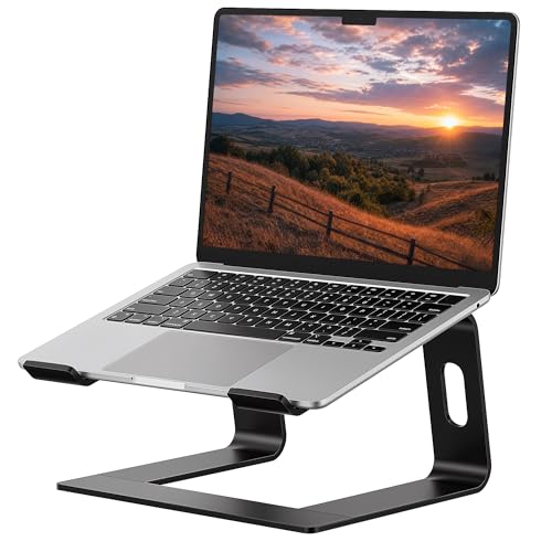 SOUNDANCE Laptop Stand, Aluminum Ergonomic Desk Riser, 10-15.6",Black - color: B-Black, size: For 10 to 15.6 Inches Laptop