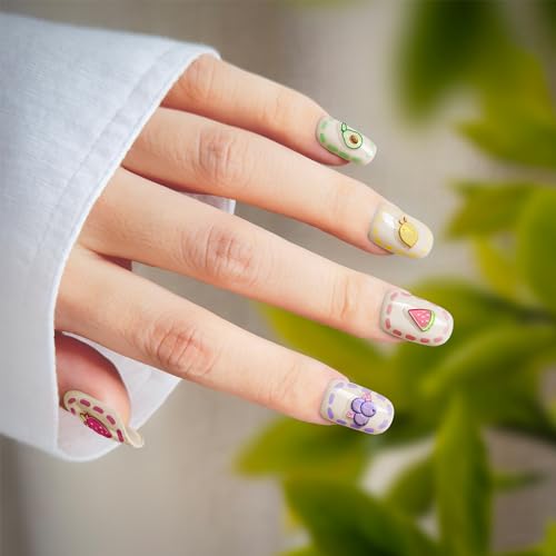 Okiyomi Cute Nail Stickers for Kids, 3D Kawaii, 4 Sheets, 289 Decals - color: 5d Baby Animals