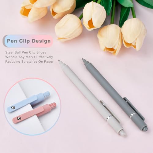 Stocking Stuffers for Women Teen Girls: 7 Pcs Gel Pens 0.5mm Black Ink Pens - color: Multicolor