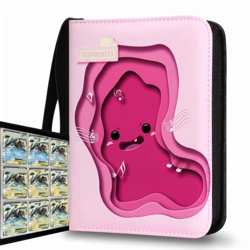 Card Binder 720 Pockets, 9-Pocket Trading Card Collection Album with 40 Sleeves Fairy Pink - color: Fairy Pink, size: 720 Pockets