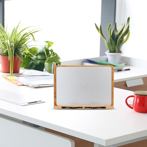 MEGREZ Foldable Bamboo Book Stand Adjustable Cookbook Reading Holder - color: Panda