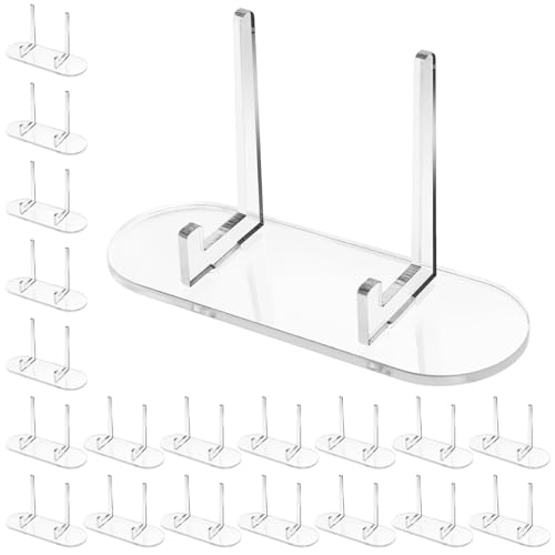 20 Pcs Acrylic Card Display Stand, Clear Mini Holder 0.6 Inch