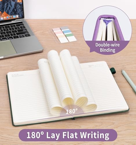 6 Pack Lined Journal Notebook for Women Men, A5 Hardcover Leather Journals - color: A-Tree-Purple, size: 6 Pack-A5（5.8"×8.3"）