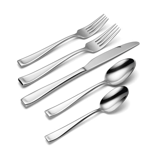 Oneida Moda 20-Piece 18/10 Silverware Set for 4, Flatware - style: 20-Piece Flatware Set, Mirror