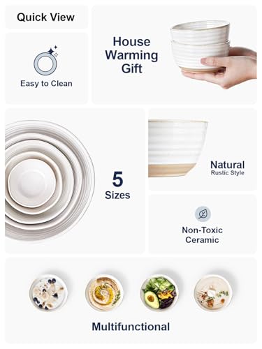 LE TAUCI Small Bowls 10 oz, Ice Cream Bowl, Ceramic Stoneware Bowl, Bowls Set for Dessert, Fruits, Side Dishes, Suit For Housewarming - 4.5 Inch, Set of 4, Arctic white (Pack of 3) - size: 4.5 inch (Pack of 3)