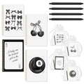 CNhoqc Purple Spiral Journal Notebook, 8 Pcs A5 Watercolor Coquette Cherry - color: 4-Set Black Bow
