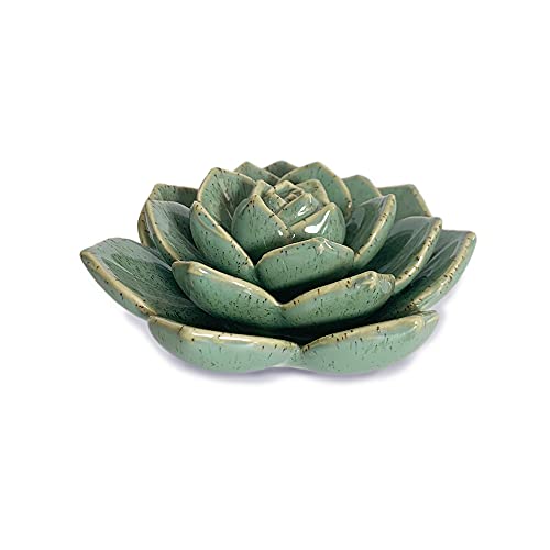 Ceramic Succulent Flower Table Centerpiece (Green) - color: Green