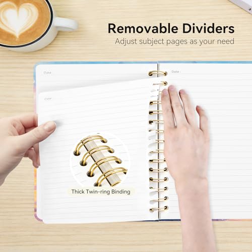 Lined Spiral Journal Notebook for Work A5, 160 Pages, Mountains and Sunrise - color: Mountains and the Sunrise