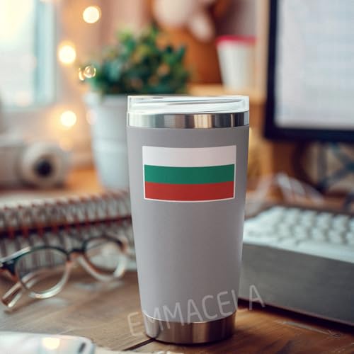 (3PCS) Bulgaria Flag stickers, Countries Flag Stickers - Waterproof Vinyl Decals For Laptops, Tumblers, Water Bottles, Books, Scrapbooks, Size 3 x 1.8 - color: Bulgaria