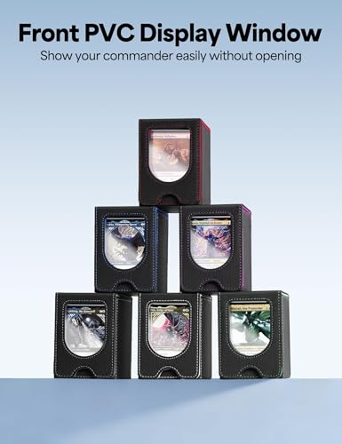 Card Deck Box for MTG Commander, fits 100+ Double-Sleeved Cards - color: A1-6 Colors