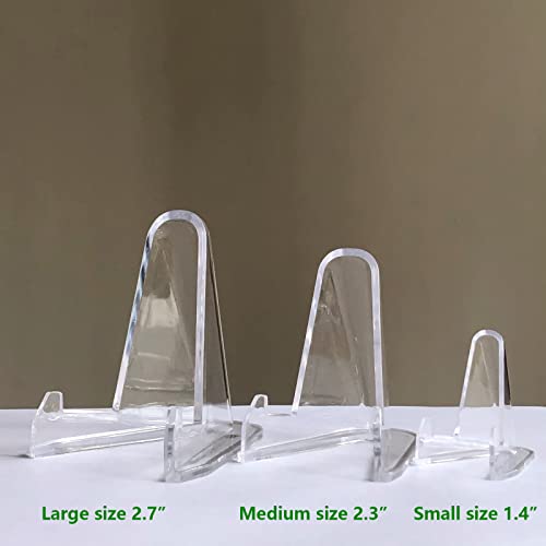 Mini Acrylic Trading Card Stand for display, Thickened, 25 Pack 1.4 In Tall - size: 25 PCS / 1.4"