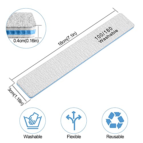 Nail File-Nail Files for Acrylic Nails 100/180 Grits, 12 PCS Double Sided Emery Boards for Acrylic and Natural Nails, Professional Manicure Tools for Nail Tech - size: 100/180 grit