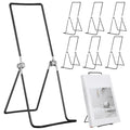 6 Pack Large Metal Book Stand for Display Adjustable Holder - size: 11.8 Inch