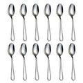 Teaspoons Set,6.29 Inches Tea Spoon12pcs, Stainless Steel, Slilver - size: 12pcs-round