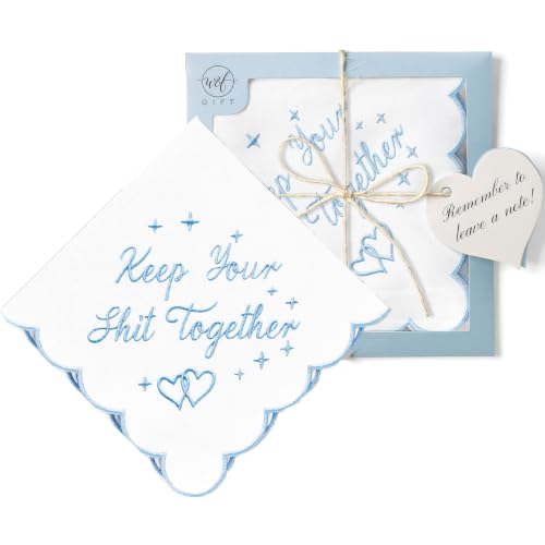 Mother of the Groom Gifts Wedding Handkerchief Keepsake - color: Keep Your Shit Together
