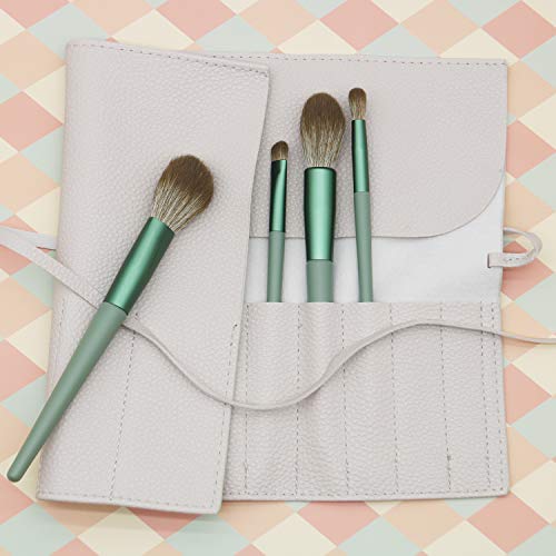 Bird&Fish Makeup Brush Case Travel, makeup brush case roll up,brush holder makeup,Holder Organizer Brushes Pouch Cosmetic Bag for Travel，Rolling Bag Storage Case PU Leather - color: Gray