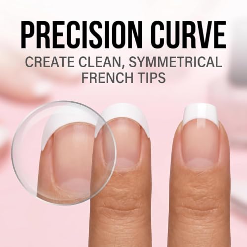 5 Sheets 240Pcs White French Manicure Nail Art Stickers Strips, Guide Stickers Moon Shape Design Self-Adhesive Nail Sticker Tips for Manicure Decoration DIY Tools Decals, Nail Stamp
