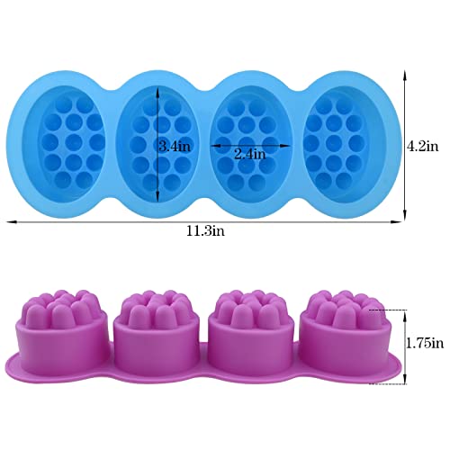 Actvty Silicone Massage Bar Soap Molds, 2 Pack 3D Hair Comb Ice Mold, Hair Brush Silicone Soap Molds for Soap Making, DIY Unique Hair Masks Salon Spa Scalp Massager