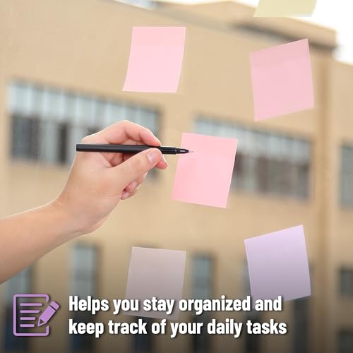 Mr. Pen- Sticky Notes, 3"x3", 12 Pads, 600 Sheets, Blooming Reverie - color: Blooming Reverie