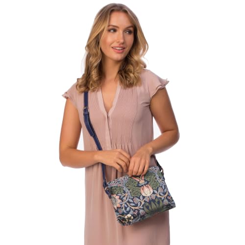 Signare Tapestry Crossbody Bag Sling Shoulder Purse for Women - color: Blue