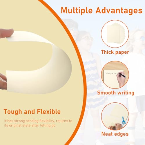 Guakicae 40 Sheets Cream Cardstock 8.5 x 11 Off White Paper 75lb - color: Cream, size: 40 Sheets