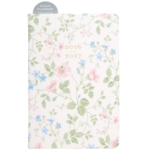 Laura Ashley Academic Planner Hardcover Agenda Jul 2026-Dec 2027, 6"x8" - color: Pink Floral