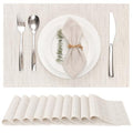 Myir JUN Placemats Set of 10 Kitchen and Dining Table Placemats - color: B-off White, size: Set of 10