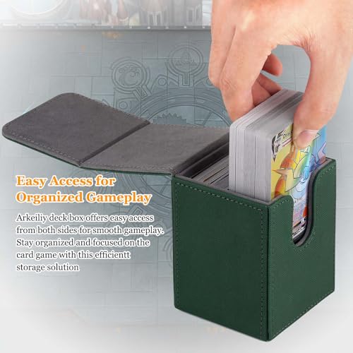 Arkeiliy MTG Deck Box 110+ Storage Sleeved Cards for Magic Commander - color: 4 Pack