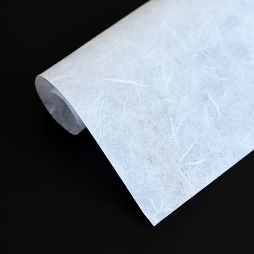 White Color A5 50 Sheets Natural Fiber Mulberry Tree Mulberry Paper Sheets Art Tissue Washi Paper Design Craft Art Origami Suppliers Card Making 8.3" x 5.8". (White, A5) - color: White, size: A5