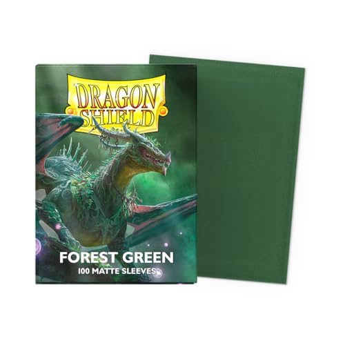 Dragon Shield | Standard Size Card Matte Sleeves | 100 CT - Smooth & Tough Premium TCG Sleeves | Compatible with Pokemon, Flesh & Blood, One Piece & Magic the Gathering | Forest Green - color: Forest Green