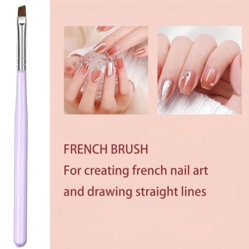 Faiteary Nail Brush Set with Nail Art Polish Brushes Builder Gel Brush