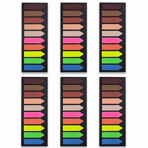 Ericter Arrow Sticky Tabs 1200 PCS, Book Annotation Tabs Writable, Translucent Sticky Notes, Page Flags & Sticky Bookmarks, Repositionable Arrow Flags Tabs for Books, Study, Office Supplies - color: Neutral Tone, size: 1200