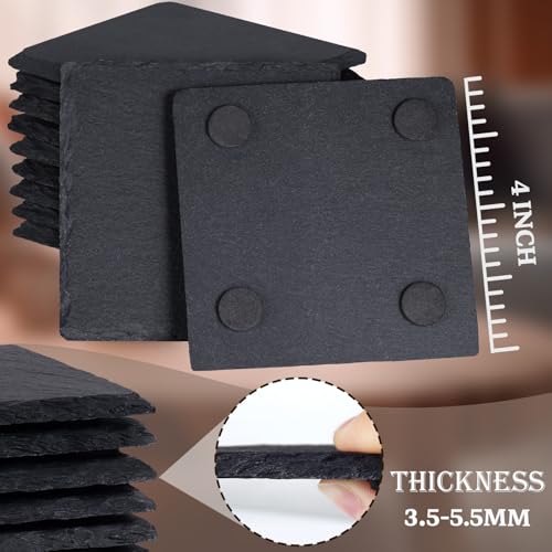 36 PCS Slate Coasters for Laser Engraving, Natural Stone Drink Coaster Bulk - color: 36 Pieces
