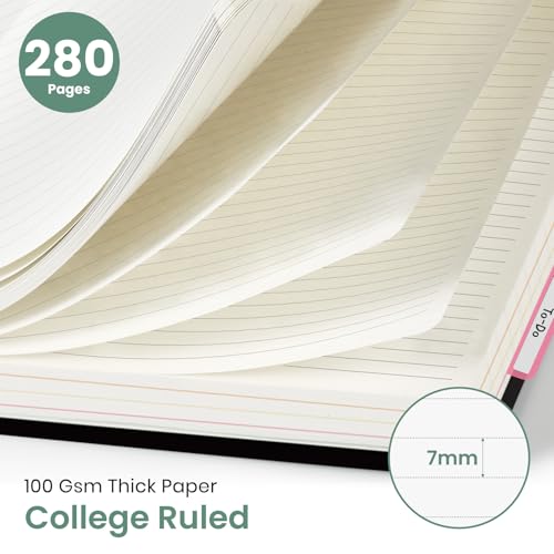 Taja Cute Large Spiral Lined Notebook for Work with 5 Removable Dividers - color: I-Forest Botanica