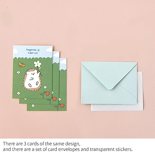 Monolike Day-by-day Card, Story town afternoon Ver.2 - Mix 36 Mini Single cards, 36 envelopes, 36 stickers Package - color: Story town afternoon Ver.2
