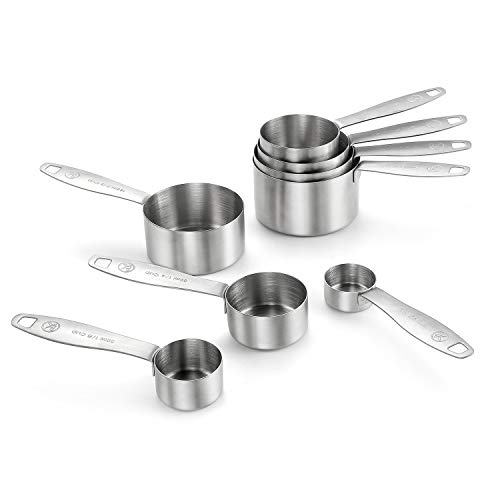 Stainless Steel Measuring Cups, 8 Piece Heavy Duty 18/8 Steel Measuring Cups Set - size: 8 Pieces: 8 Cups
