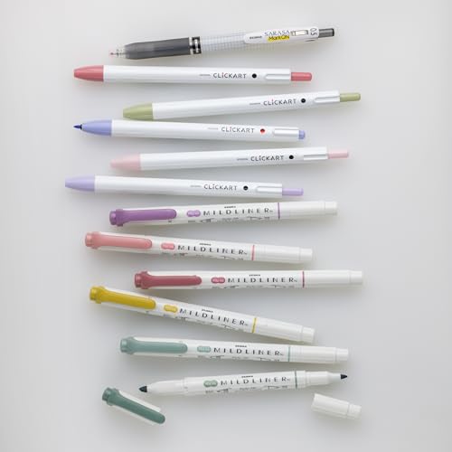 Zebra Pen Journaling Set, MILDLINER, CLiCKART & SARASA, Assorted, 12-Pack - style: Creative Journaling Set 10 Pack