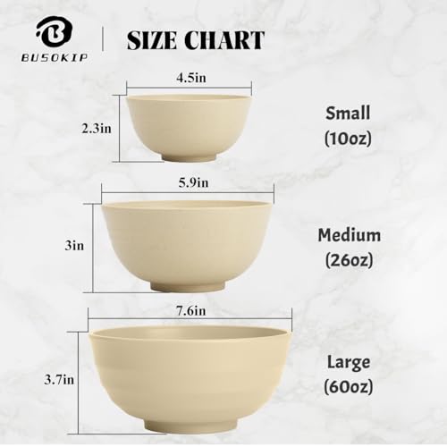 10 OZ Snack Bowl Set of 8, Unbreakable Ice Cream Bowl (Beige) - color: Beige, size: 10 oz