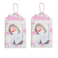 2 Pcs Photocard Holder Keychain, Cute Stars PVC Card Case - color: Pink