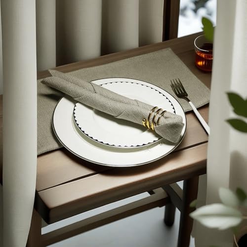 BALCONY & FALCON Rectangle Table Cloth Waterproof Beige 17.7"x17.7" 12pcs - color: Beige, size: 17.7" x 17.7" (Square)-12pcs