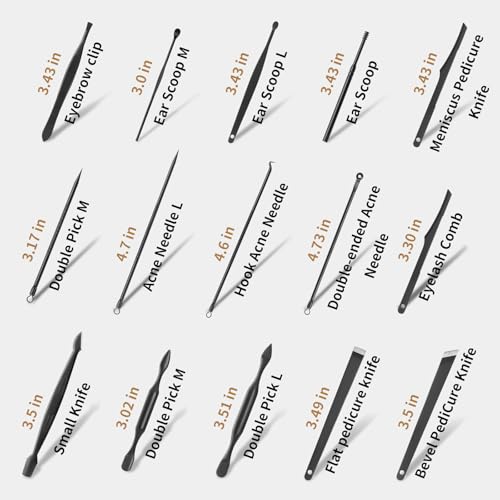 MINKINH Manicure Set Professional Nail Clipper Kit-26 Pieces for Men, Black - color: Black