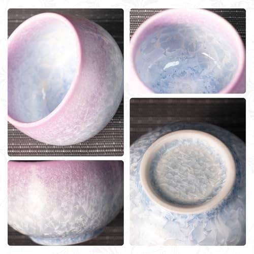 KAMMAK Japanese Tea Cups, 6.7 Oz Small Handmade Ceramic Teacups, Set of 2 - style: GN02