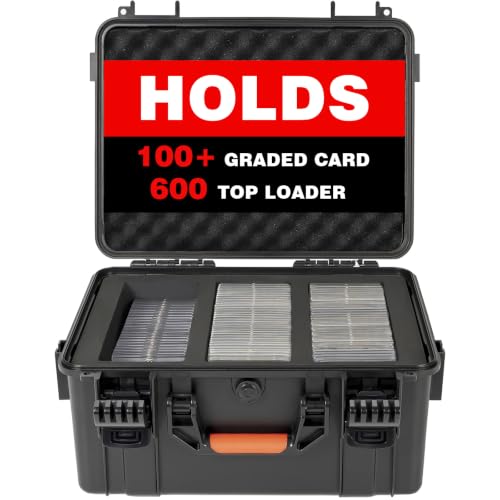Graded Card Case, Waterproof Trading Card Storage Box for Card Slab - size: XL (holds 100+ Graded Cards-waterproof)